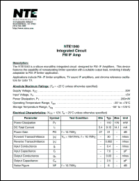 Click here to download NTE1040 Datasheet