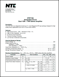 Click here to download NTE7105 Datasheet
