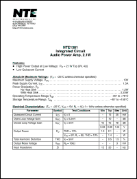 Click here to download NTE1381 Datasheet