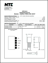 Click here to download NTE1012 Datasheet