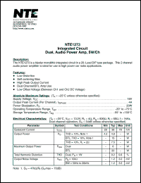 Click here to download NTE1273 Datasheet