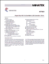 Click here to download NT7603-BDW01 Datasheet