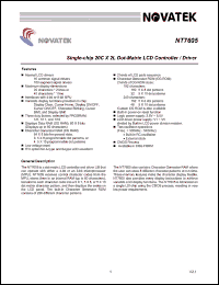 Click here to download NT7605H-BDT01 Datasheet