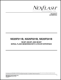 Click here to download NX25F021B-3S Datasheet