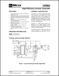 Click here to download OZ962G Datasheet