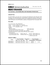 Click here to download MD51V64405-60TA Datasheet