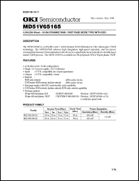 Click here to download MD51V65165-50JA Datasheet