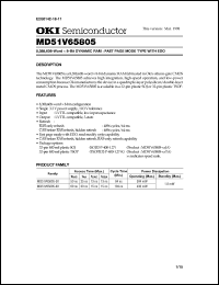 Click here to download MD51V65805-50 Datasheet
