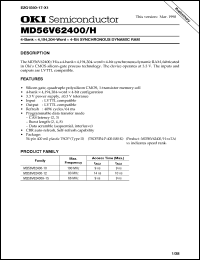 Click here to download MD56V62400-12TA Datasheet