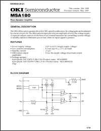 Click here to download MSA180RS Datasheet