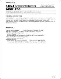 Click here to download MSC1205-RS Datasheet