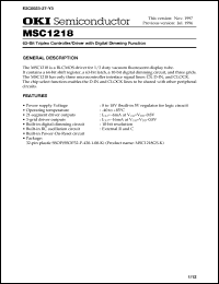 Click here to download MSC1218 Datasheet