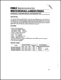 Click here to download MSC23836AA-70BS20 Datasheet