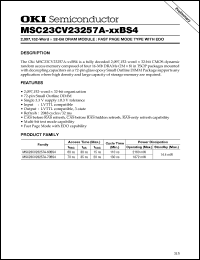 Click here to download MSC23CV23257A-60BS4 Datasheet