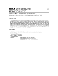 Click here to download MSM27C1652CZ Datasheet