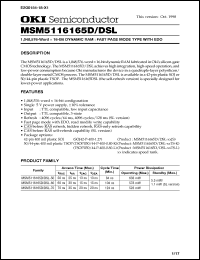 Click here to download MSM5116165D-70TS-K Datasheet