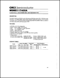 Click here to download MSM5117400A-60SJ Datasheet
