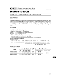 Click here to download MSM5117400B-60TS-K Datasheet