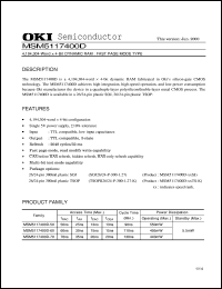 Click here to download MSM5117400D-60SJ Datasheet