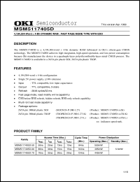 Click here to download MSM5117405D-50TS-K Datasheet