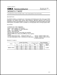 Click here to download MSM5117405F-60TS-K Datasheet
