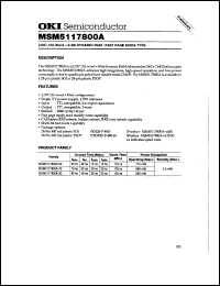 Click here to download MSM5117800A-60JS Datasheet