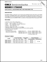 Click here to download MSM5117800C-50 Datasheet