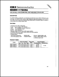 Click here to download MSM5117805A-70TS-K Datasheet