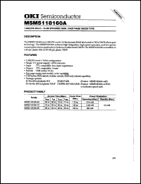 Click here to download MSM5118160A-50TS-K Datasheet