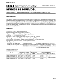 Click here to download MSM5118165D-70TS-K Datasheet