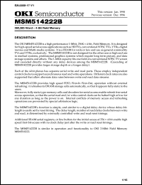 Click here to download MSM514222B-60ZS Datasheet