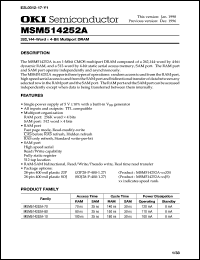 Click here to download MSM514252A-10JS Datasheet