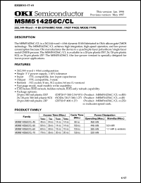 Click here to download MSM514256CL-70JS Datasheet