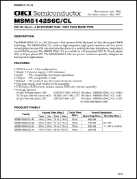 Click here to download MSM514256CL-50RS Datasheet