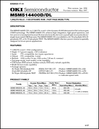 Click here to download MSM514400DL-70TS-K Datasheet