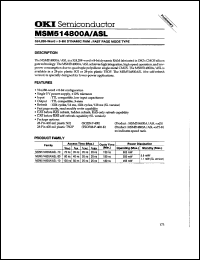 Click here to download MSM514800A-70TS-K Datasheet