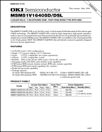 Click here to download MSM51V16405DSL-50TS-K Datasheet