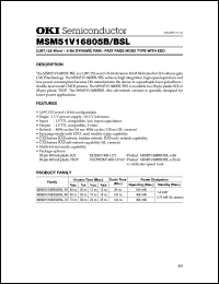 Click here to download MSM51V16805BSL-50JS Datasheet