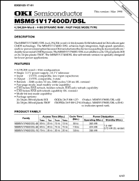 Click here to download MSM51V17400DSL-70SJ Datasheet