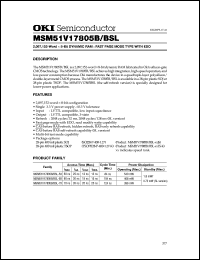 Click here to download MSM51V17805B-60JS Datasheet