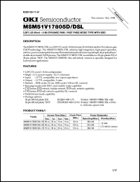 Click here to download MSM51V17805DSL-50JS Datasheet