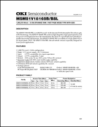 Click here to download MSM51V18165BSL-50TS-K Datasheet