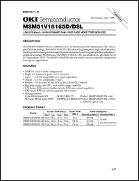 Click here to download MSM51V18165DSL-60JS Datasheet