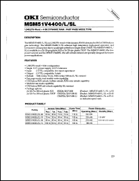 Click here to download MSM51V4400L-70TS-L Datasheet