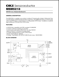 Click here to download MSM5218 Datasheet