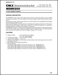 Click here to download MSM5259GS-2 Datasheet