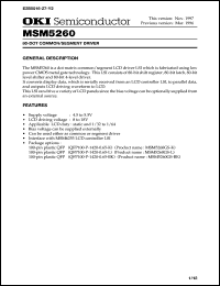 Click here to download MSM5260GS-K Datasheet