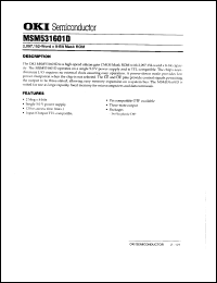 Click here to download MSM531601D Datasheet