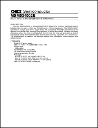 Click here to download MSM534002E Datasheet