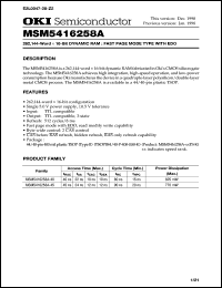 Click here to download MSM5416258A-40TS-K Datasheet